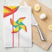 Regenbogenwindrad Handtuch (Viertel Falte)