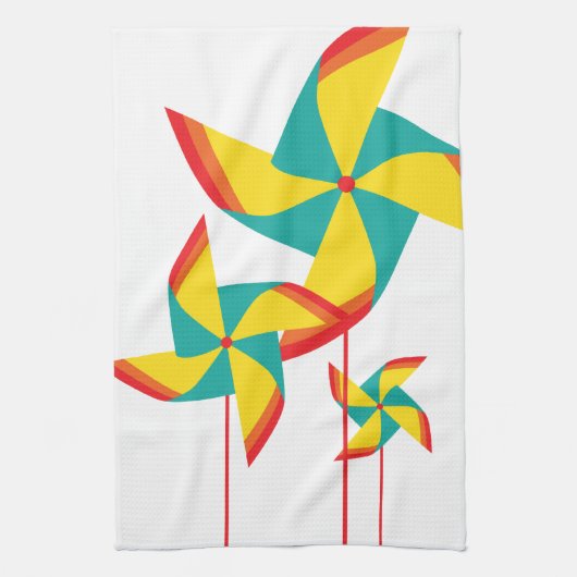 Regenbogenwindrad Handtuch (Vertikal)