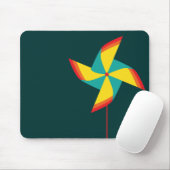 Regenbogenwindrad Mousepad (Mit Mouse)