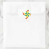 Regenbogenwindrad Quadratischer Aufkleber (Tasche)