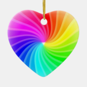 Regenbogenwirbel Keramik Ornament