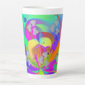 Regenbogenwirbel mit Blättern Milchtasse (Vorderseite)