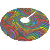 Regenbogenwirbel Polyester Weihnachtsbaumdecke (Schrägansicht)