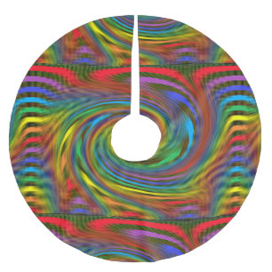 Regenbogenwirbel Polyester Weihnachtsbaumdecke
