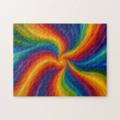 Regenbogenwirbel-Texturmalerei Puzzle (Horizontal)