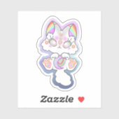 Regenbogenwolke Aufkleber (Blatt)