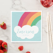 Regenbogenwolke-Kindergeburtstag Serviette (Beispiel)
