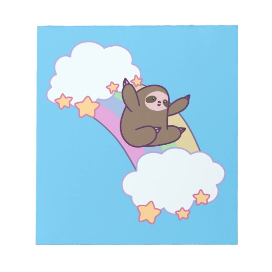Regenbogenwolke Notizblock (Vorderseite)