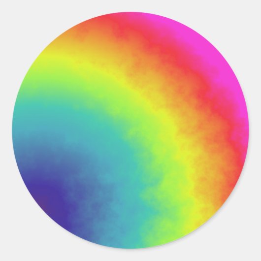 Regenbogenwolke Runder Aufkleber (Vorderseite)