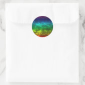 Regenbogenwolke Runder Aufkleber (Tasche)