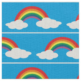 Regenbogenwolken aus Aqua Stoff