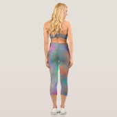 Regenbogenwolken Capri Leggings (Rückseite)