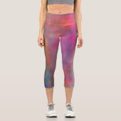 Regenbogenwolken Capri Leggings (Vorderseite)