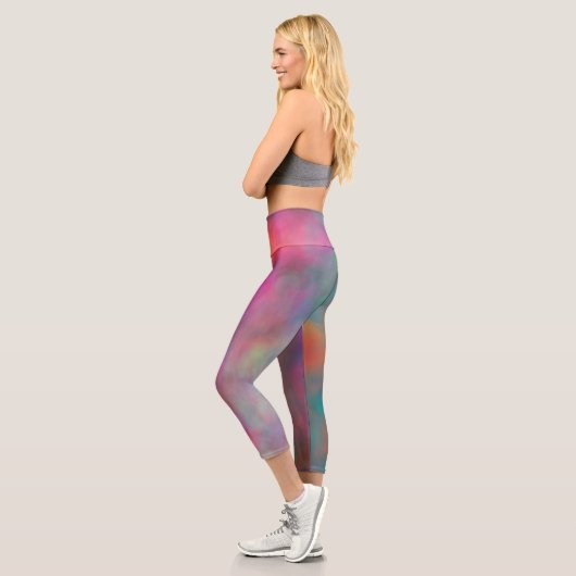 Regenbogenwolken Capri Leggings (Links)