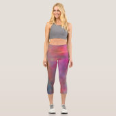 Regenbogenwolken Capri Leggings (Vorderseite)