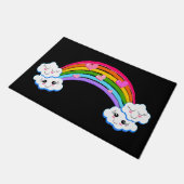 Regenbogenwolken Doormat Fußmatte (Schrägansicht)