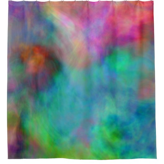 Regenbogenwolken Duschvorhang (Vorderseite)