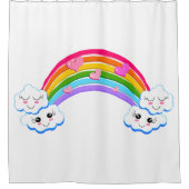 Regenbogenwolken Duschvorhang (Vorderseite)