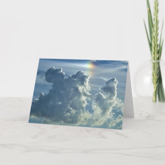 Regenbogenwolken Faltkarte Karte (Vorderseite)