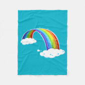 Regenbogenwolken Farbiger Glitzer Shiny Whimsical Fleecedecke (Vorderseite)