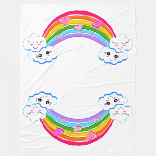 Regenbogenwolken Fleece Blanket (Vorderseite)