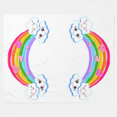 Regenbogenwolken Fleece Blanket (Vorderseite (Horizontal))
