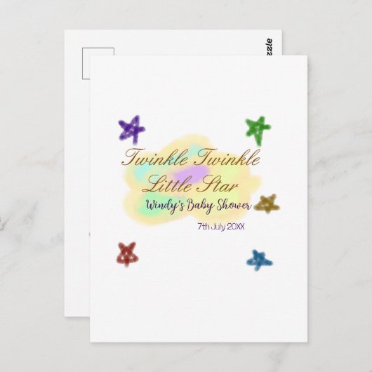 Regenbogenwolken funkeln Funkel, funkel, kleiner S Postkarte (Vorne/Hinten)