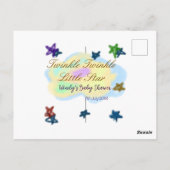 Regenbogenwolken funkeln Funkel, funkel, kleiner S Postkarte (Rückseite)