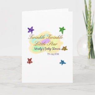 Regenbogenwolken funkeln Twinkle Little Star Baby Karte
