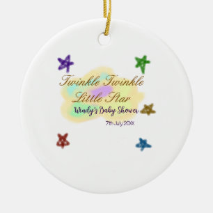 Regenbogenwolken funkeln Twinkle Little Star Baby Keramik Ornament