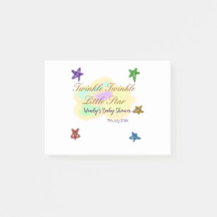 Regenbogenwolken funkeln Twinkle Little Star Baby Post-it Klebezettel
