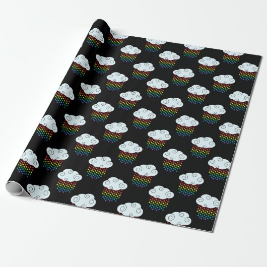 Regenbogenwolken Geschenkpapier (Ungerollt)