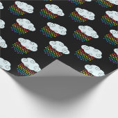 Regenbogenwolken Geschenkpapier (Ecke)