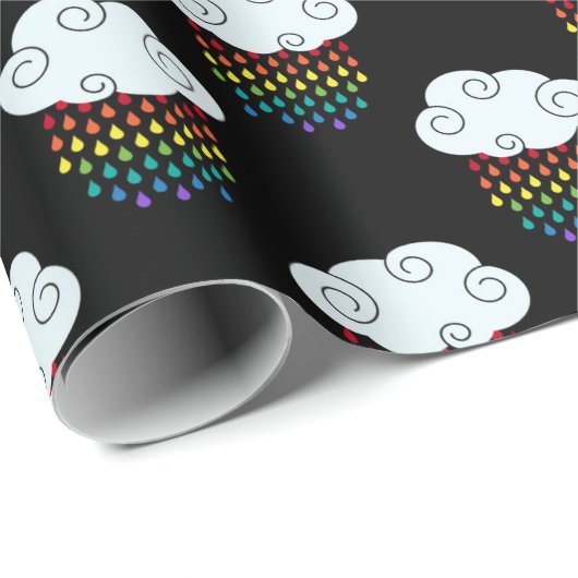 Regenbogenwolken Geschenkpapier (Rolleneckpunkt)