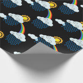 Regenbogenwolken Geschenkpapier (Ecke)