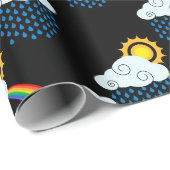 Regenbogenwolken Geschenkpapier (Rolleneckpunkt)