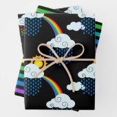 Regenbogenwolken Geschenkpapier Set (Beispiel)