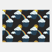Regenbogenwolken Geschenkpapier Set (Vorderseite)
