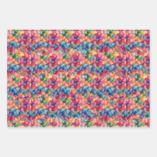 Regenbogenwolken Geschenkpapier Set (Vorderseite 3)
