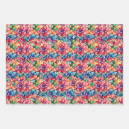 Regenbogenwolken Geschenkpapier Set