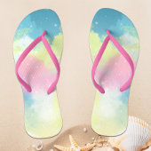 Regenbogenwolken Glitzer funkelnde Sterne Badesandalen