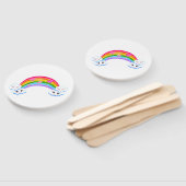 Regenbogenwolken Handfans Fächer (Non-assembled)