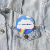 Regenbogenwolken-individueller Name - Button (Beispiel)