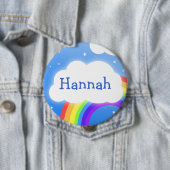 Regenbogenwolken-individueller Name - Button (Beispiel)