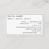 Regenbogenwolken Kinderbetreuung Kindermädchen Kin Visitenkarte (Rückseite)