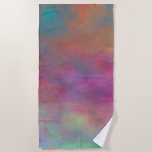 Regenbogenwolken Strandtuch (Vorderseite)