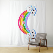 Regenbogenwolken Tapestry Wandteppich (Beispiel)