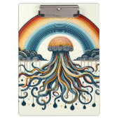 Regenbogenwolken und -endristen klemmbrett (Vorderseite)