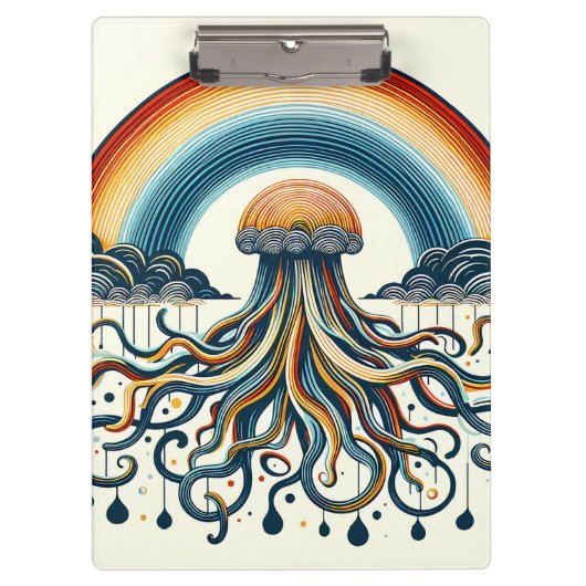 Regenbogenwolken und -endristen klemmbrett (Vorderseite)