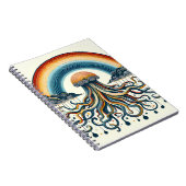 Regenbogenwolken und -endristen notizblock (Rechte Seite)